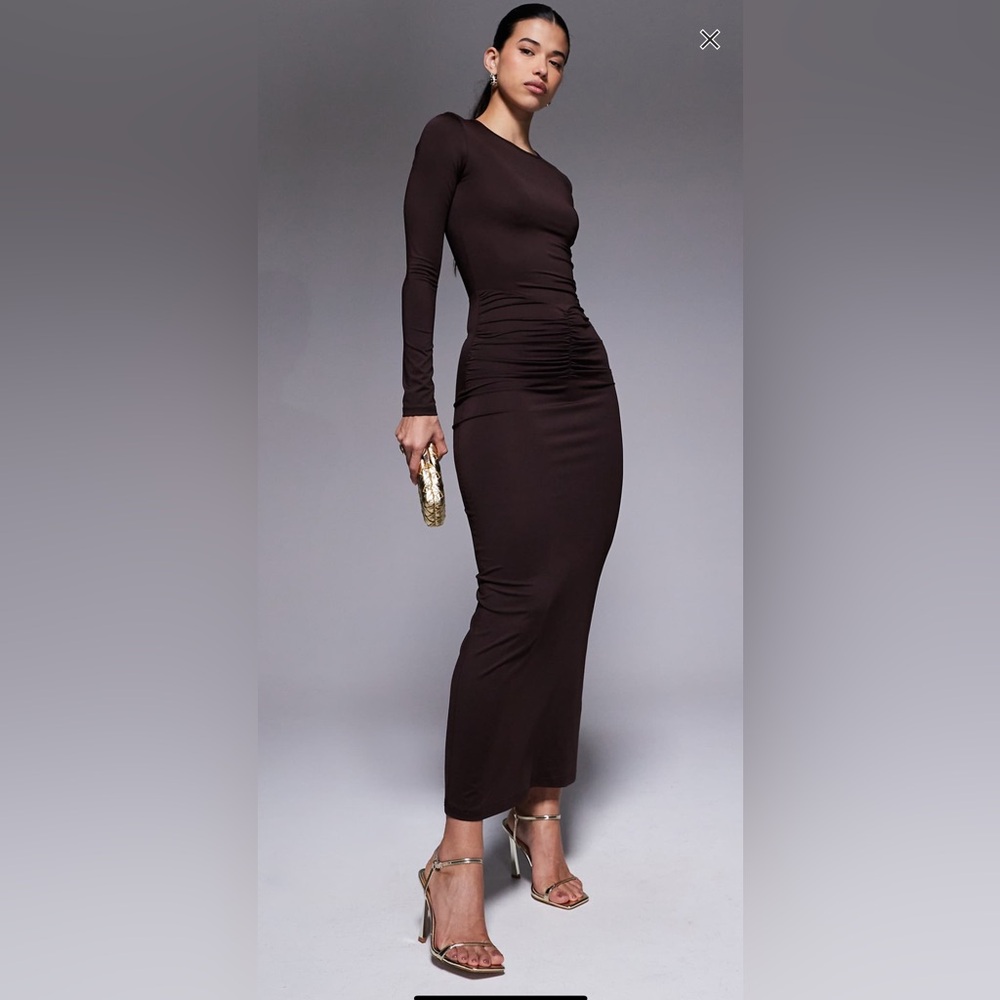 ASOS brown chocolate dress